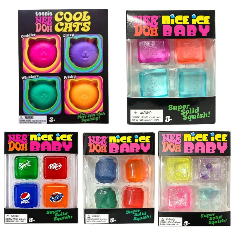 Party Games For Adults And Kids - Mini 4er-Pack Set Needoh Nice Ice